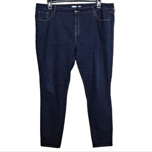 Old Navy Rockstar Super Skinny Mid Rise Jeans Size 18 Dark Wash